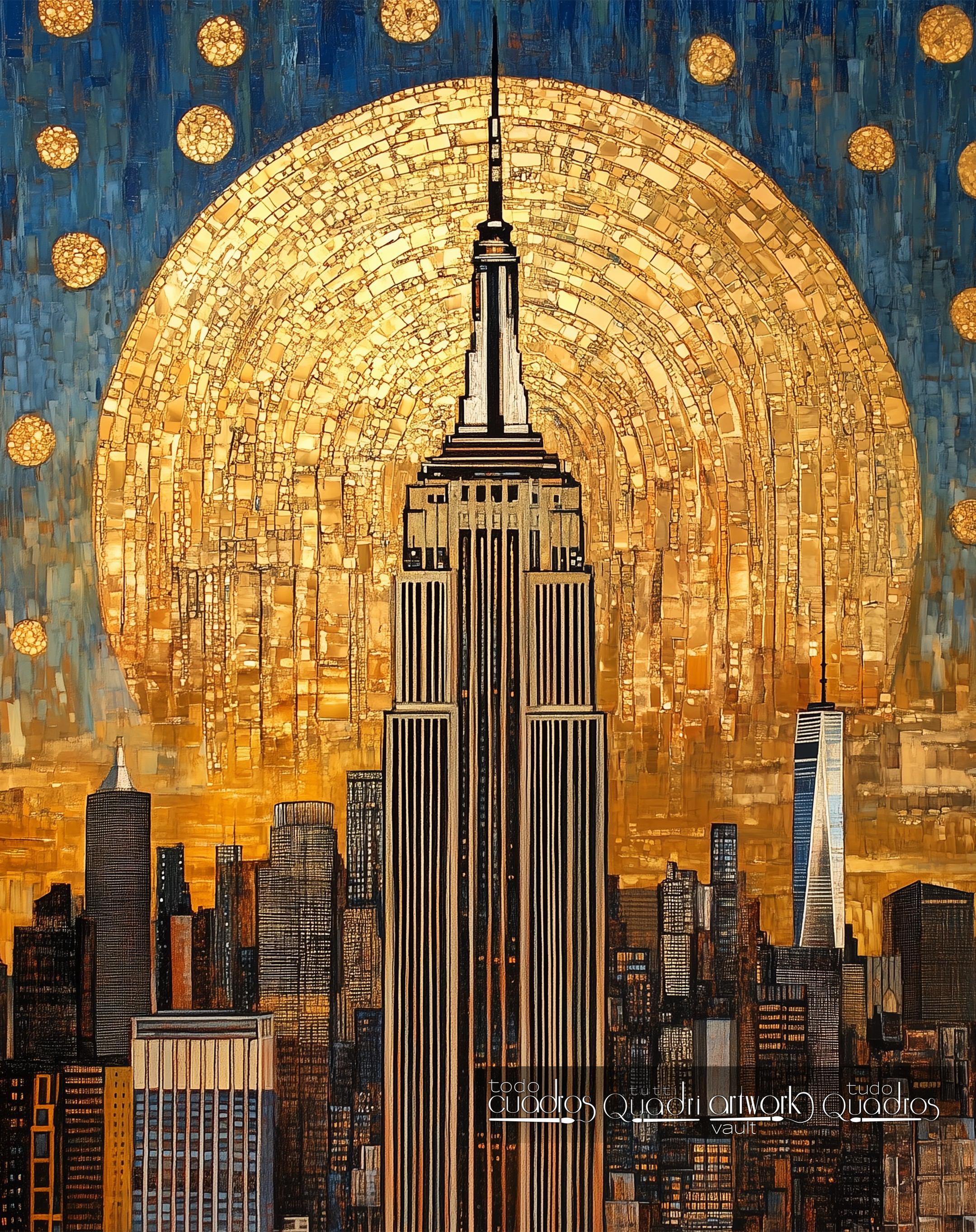 Brillo eterno sobre Manhattan, estilo Klimt