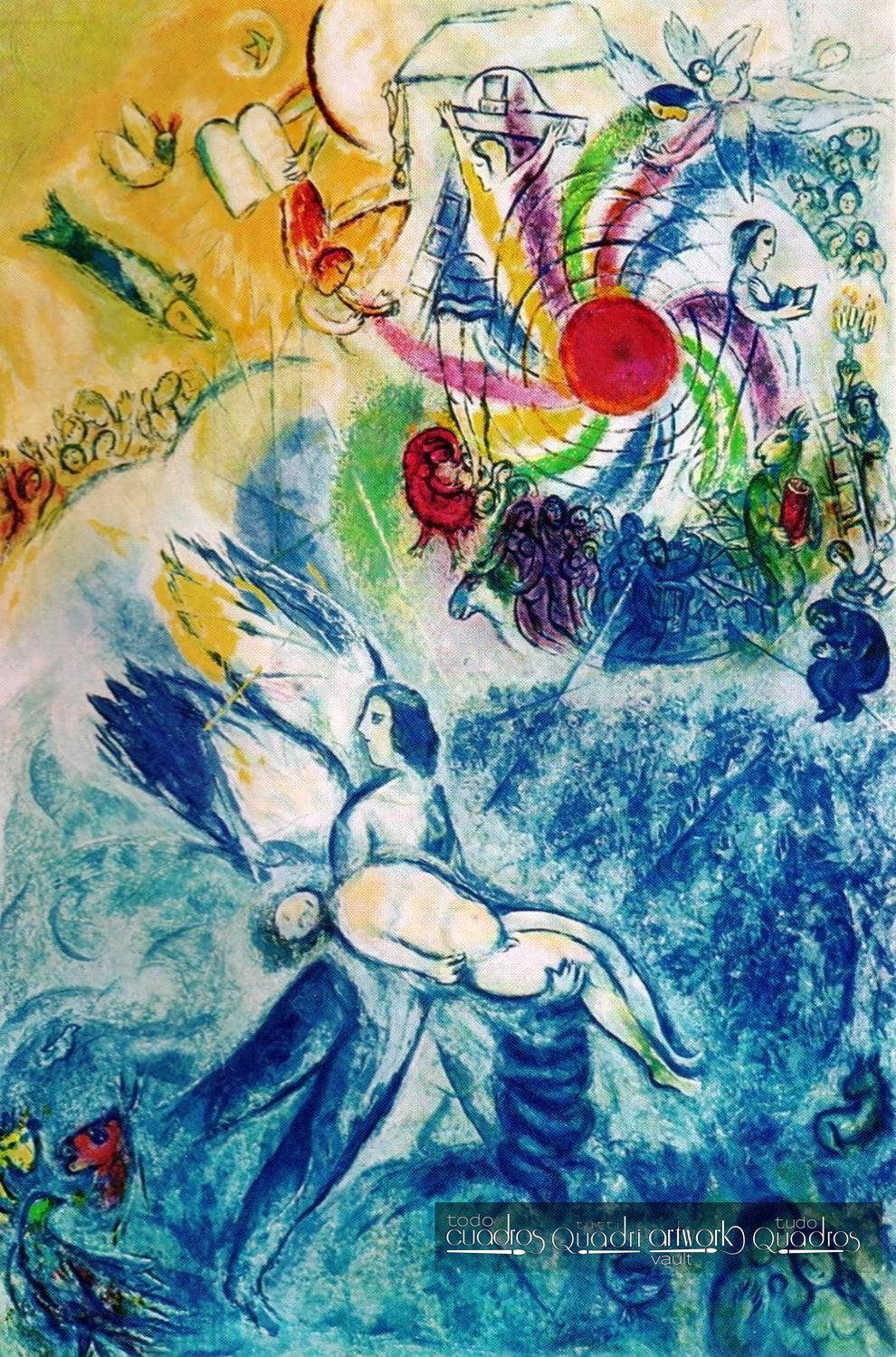 La Creación Del Hombre De Chagall Cuadro Moderno